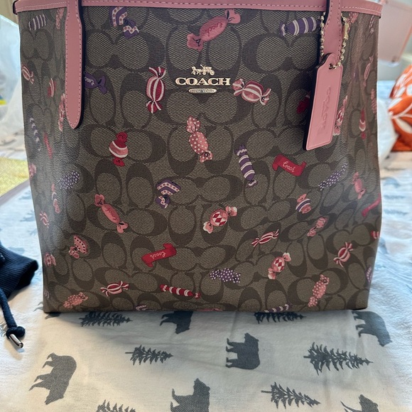 Coach Pink and Brown Tote Bag - Picture 4 of 14